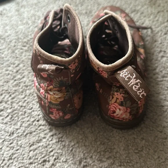 Dr. Martens Brown Floral High-Top Sneakers - Picture 5 of 6